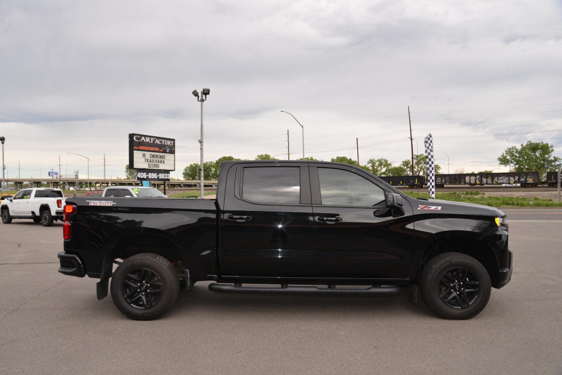 2019 Black /Gray Chevrolet Silverado 1500 LT Z71 Trail Boss (1GCPYFED9KZ) with an 5.3 V8 engine, 8 speed automatic transmission, located at 4562 State Avenue, Billings, MT, 59101, (406) 896-9833, 45.769516, -108.526772 - 2019 Chevrolet Silverado 1500 LT Trail Boss Crew Cab 4WD - One owner! 5.3L V8 OHV 16V engine - 8 speed automatic transmission - 4WD - 76,924 miles - Inspected and serviced - copy of inspection and work performed as well as a full vehicle history report provided LT Trail Boss package - air con - Photo #2